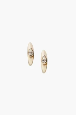 Chan Luu Earrings^14K Pear Diamond Huggies