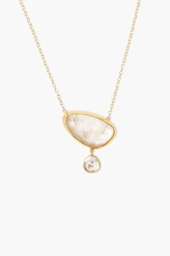Chan Luu Necklaces^14K Quartz Diamond Drop Gold Cliff Necklace