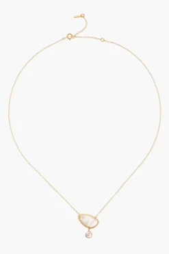 Chan Luu Necklaces^14K Quartz Diamond Drop Gold Cliff Necklace
