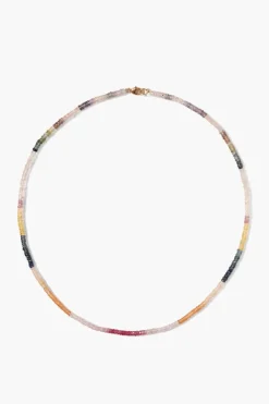 Chan Luu Necklaces^14K Rainbow Heishi Necklace Sapphire Mix