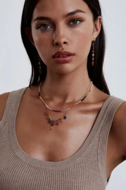 Chan Luu Necklaces^14K Rainbow Necklace Sapphire Mix