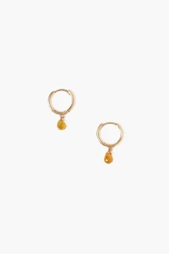 Chan Luu Earrings^14K Yellow Sapphire Aurora Hoops