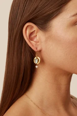 Chan Luu Earrings^Labradorite & Pearl Ostra Earrings