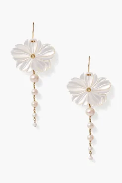 Chan Luu Earrings^Magnolia Drop Earrings White