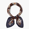 Chan Luu Bandanas^Meadow Floral Print Bandana Dark Sapphire