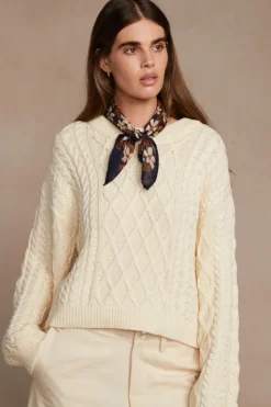 Chan Luu Bandanas^Meadow Floral Print Bandana Dark Sapphire