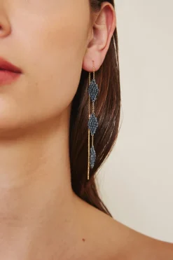 Chan Luu Earrings^Montana Crystal Diamond Thread Earrings