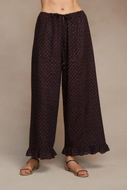 Chan Luu Loungewear^Noelle Block Print Set Black/Red