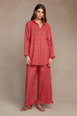 Chan Luu Loungewear^Noelle Block Print Set Geranium