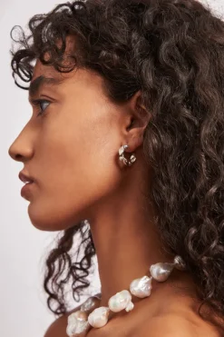 Chan Luu Earrings^Olive Branch Hoop Earrings Mini Silver