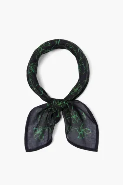 Chan Luu Bandanas^Painterly Floral Print Bandana Black