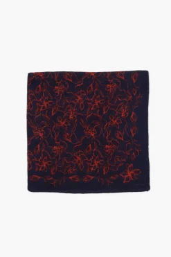 Chan Luu Bandanas^Painterly Floral Print Bandana Dark Sapphire