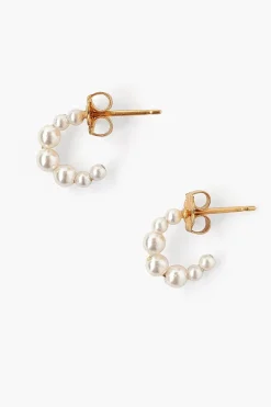 Chan Luu Earrings^Petite Cream Pearl Holly Hoop Earrings