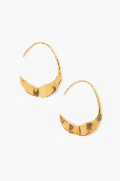 Chan Luu Earrings^Petite Gold Crescent Moon Hoops