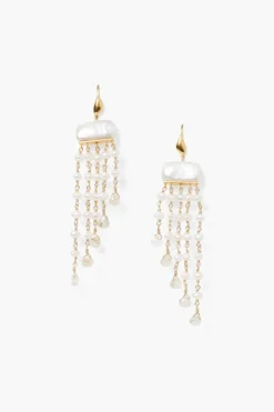 Chan Luu Earrings^Phaedra Waterfall Earrings White Pearl Mix