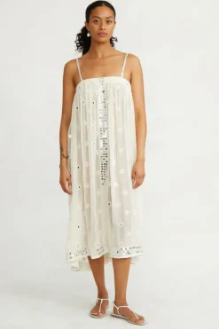 Chan Luu Dresses^Phoebe Embroidered Dress Cloud Cream