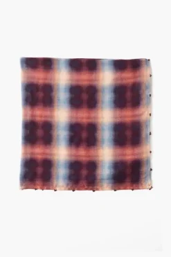 Chan Luu Bandanas^Plaid Print Bandana Dark Sapphire