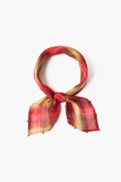 Chan Luu Bandanas^Plaid Print Bandana Savvy Red