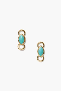 Chan Luu Earrings^Reina Stud Earrings Turquoise