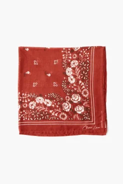 Chan Luu Bandanas^Rosette Floral Print Bandana Henna