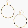 Chan Luu Earrings^Seed Bead Hoop Earrings Lime Mix