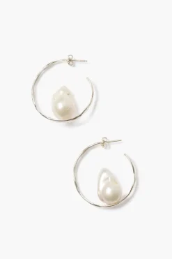 Chan Luu Earrings^Selene Hoop Earrings Silver