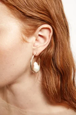 Chan Luu Earrings^Selene Hoop Earrings Silver