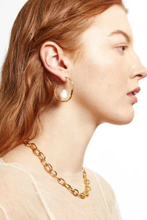 Chan Luu Earrings^Selene Hoop Earrings Yellow Gold