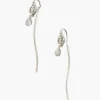 Chan Luu Earrings^Silver Serpent And Diamond Thread-Thru Earrings