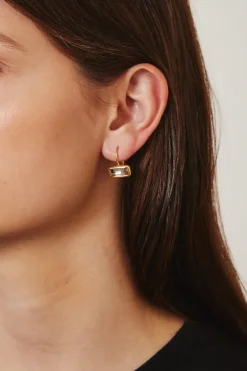 Chan Luu Earrings^Silver Shade Crystal Tab Earrings