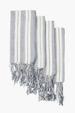 Chan Luu Napkins^Stone Wash Tasseled Kitchen Towel Set