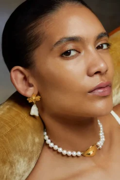 Chan Luu Earrings^Sylve Drop Earrings White Pearl