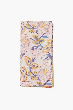 Chan Luu Napkins^Tangerine Reversible Block Print Napkin Set