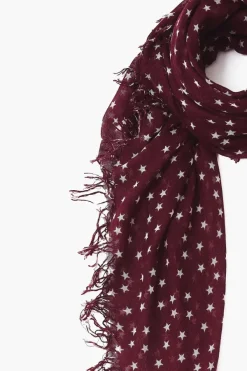 Chan Luu Scarves^Tawny Port Star Cashmere And Silk Scarf