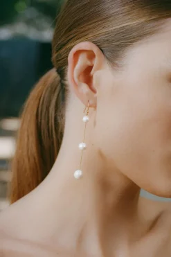 Chan Luu Earrings^Tiered Floating Pearl Earrings