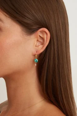 Chan Luu Earrings^Turquoise And Pearl Drop Earrings
