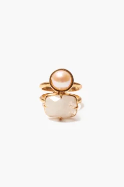 Chan Luu Rings^Venus Stacked Ring Moonstone