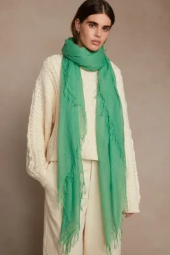 Chan Luu Scarves^Vibrant Green Cashmere And Silk Scarf