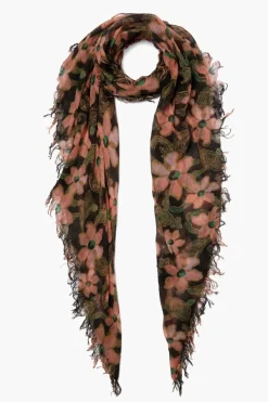 Chan Luu Scarves^Vibrant Green Meadow Floral Cashmere And Silk Scarf