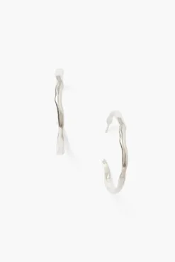 Chan Luu Earrings^Wave Hoop Earrings Silver