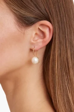 Chan Luu Earrings^White Baroque Pearl And Gold Drop Earrings