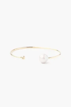 Chan Luu Bracelets^White Pearl And Gold Diamond Cuff