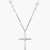 Chan Luu Necklaces^White Pearl And Silver Rosary Necklace