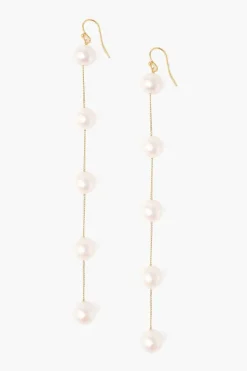 Chan Luu Earrings^White Pearl Duster Earrings