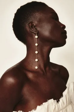 Chan Luu Earrings^White Pearl Duster Earrings