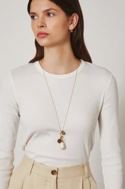 Chan Luu Necklaces^White Pearl Mix Charm Necklace
