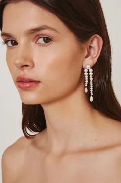 Chan Luu Earrings^White Pearl Waterfall Earrings