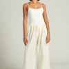 Chan Luu Bottoms^Wisteria Embroidered Pant Natural