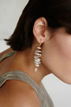 Chan Luu Earrings^Yuki Drop Earrings White Pearl
