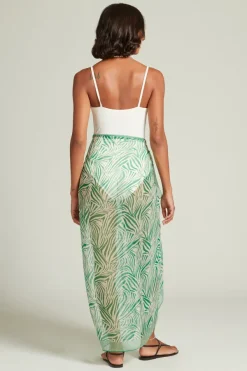 Chan Luu Bottoms^Zebra Print Sarong Verdant Green